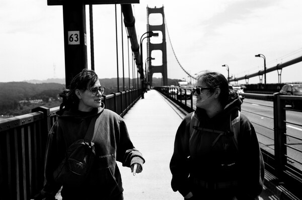 Amanda and Alison on the bridge