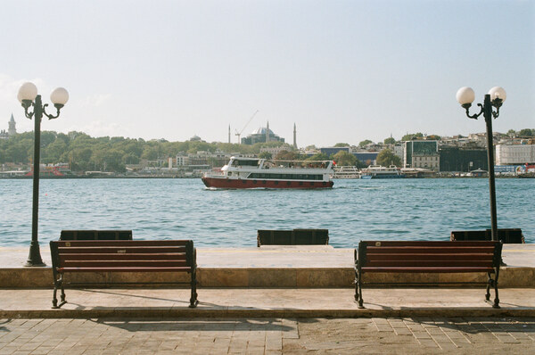 Ferry in channel
