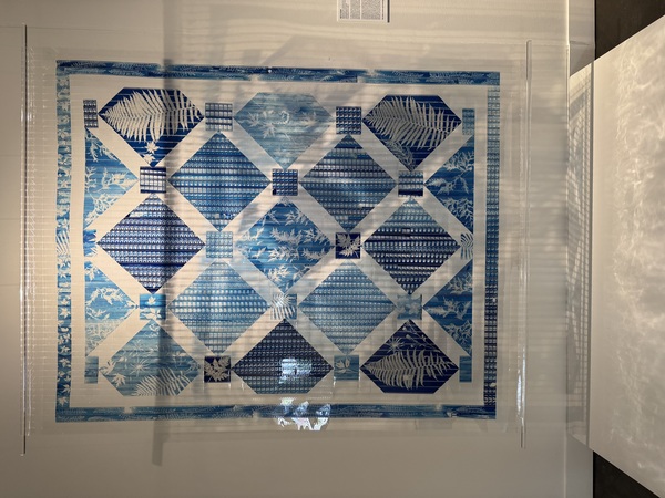 Indigo film negatives quilt